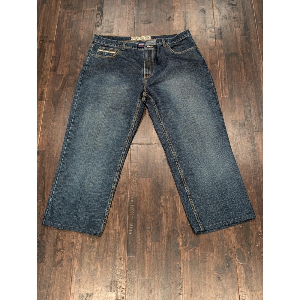 U.S. Polo Assn Jeans Mens 40x26 Blue Denim Straight Leg 5 Pocket Zip Fly Casual